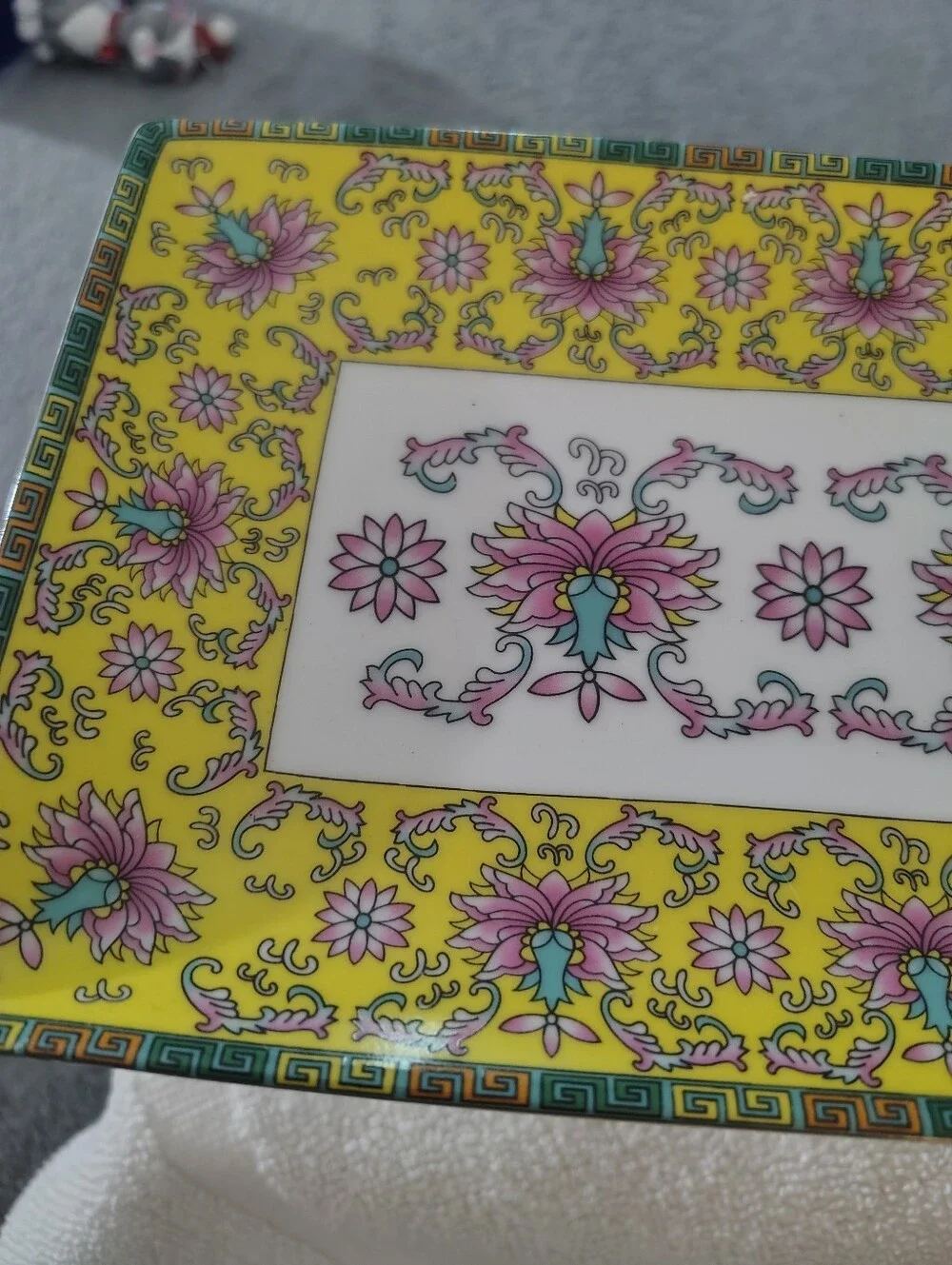 Cost Plus World Trinket Vanity /Serving Tray With A Glass Holder